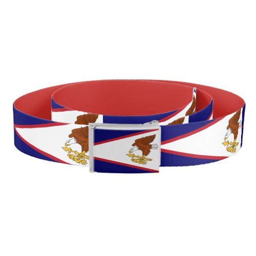 Patriotic Belt with flag of American Samoa