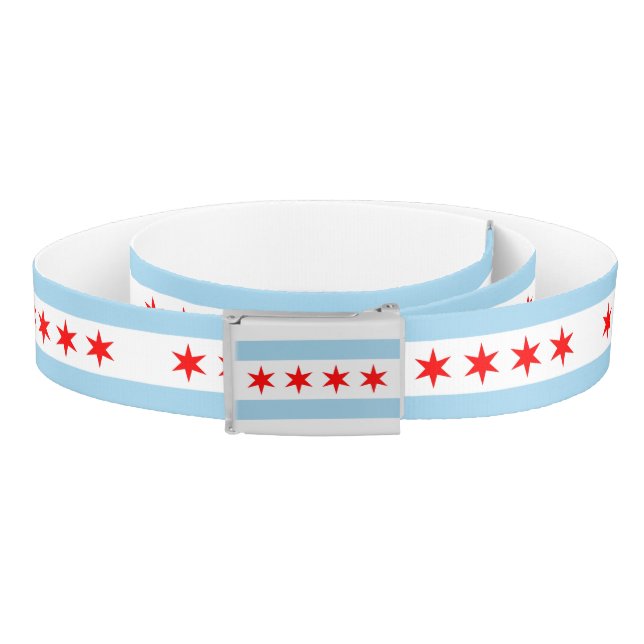 Patriotic Belt with flag of Chicago City, U.S.A. (Coil)