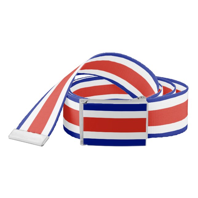 Patriotic Belt with flag of Costa Rica (Snake)