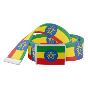 Patriotic Belt with flag of Ethiopia