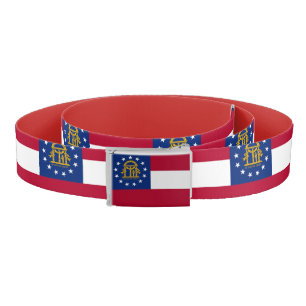 Patriotic Belt with flag of Georgia, U.S.A.