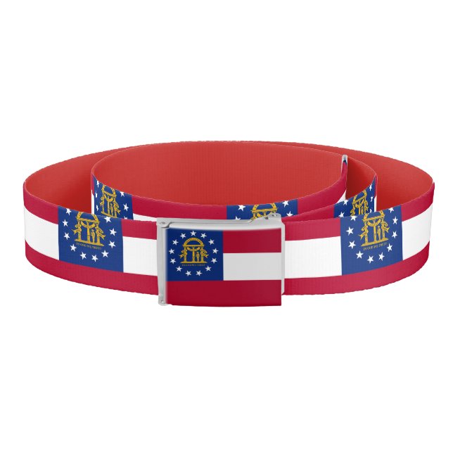 Patriotic Belt with flag of Georgia, U.S.A. (Coil)