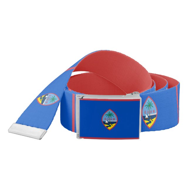 Patriotic Belt with flag of Guam, U.S.A. (Snake)