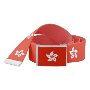 Patriotic Belt with flag of Hong Kong