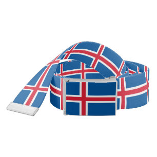 Patriotic Belt with flag of Iceland