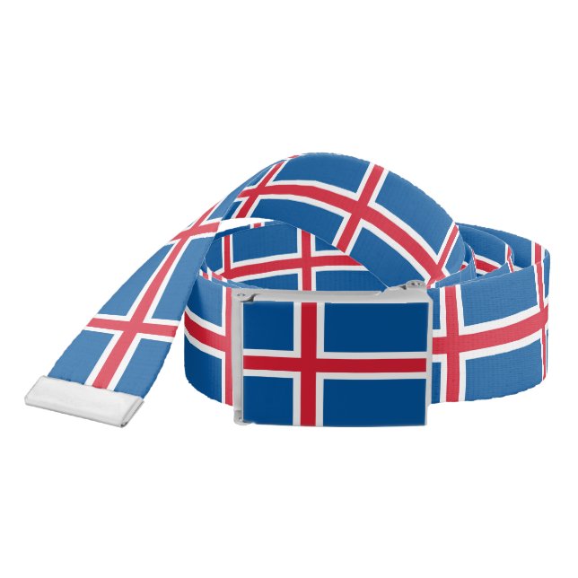 Patriotic Belt with flag of Iceland (Snake)
