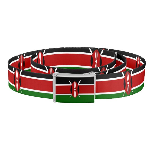 Patriotic Belt with flag of Kenya (Coil)