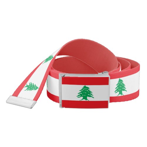 Patriotic Belt with flag of Lebanon