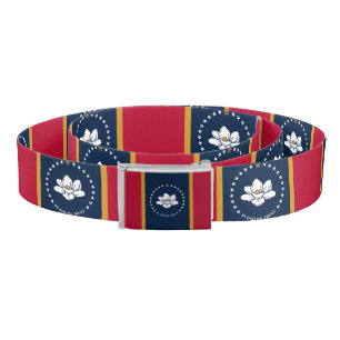 Patriotic Belt with flag of Mississippi, USA