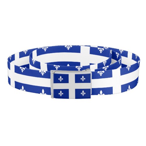 Patriotic Belt with flag of Quebec Canada