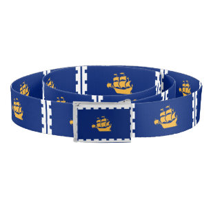 Patriotic Belt with flag of Quebec City, Canada