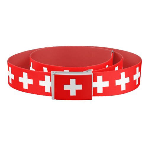 Patriotic Belt with flag of Switzerland