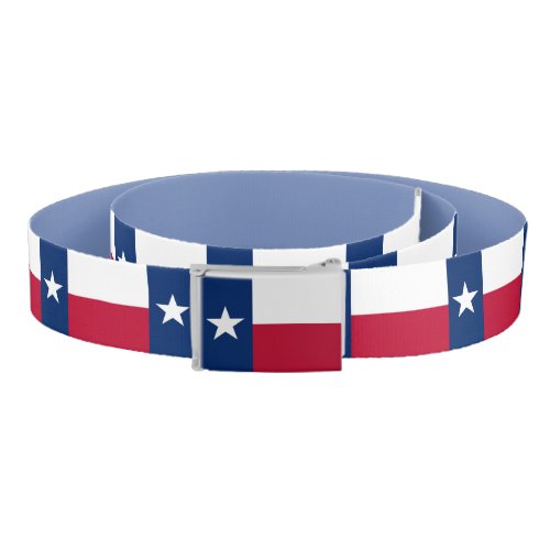 Patriotic Belt with flag of Texas USA