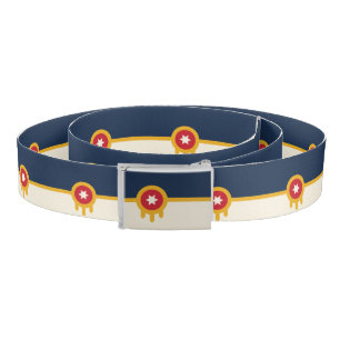 Patriotic Belt with flag of Tulsa, Oklahoma
