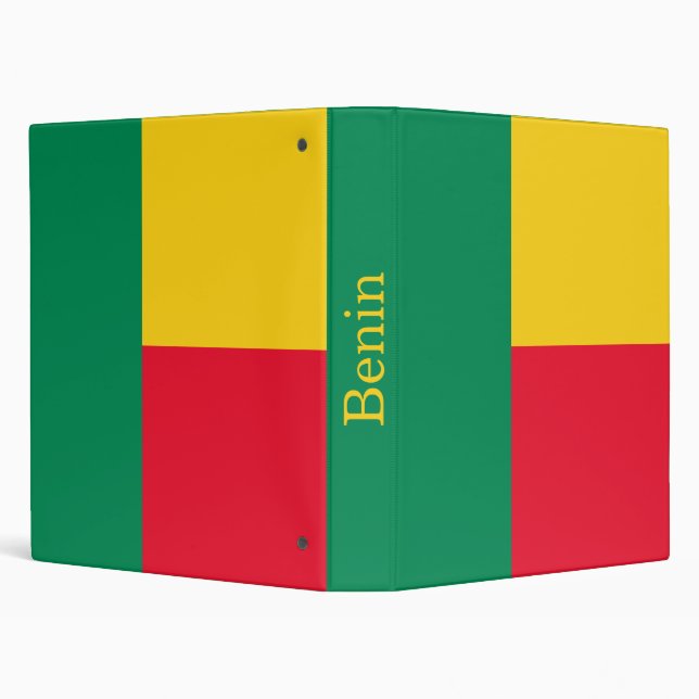Patriotic Benin Flag 3 Ring Binder (Background)