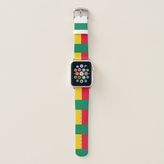 Patriotic Benin Flag Apple Watch Band (Front)