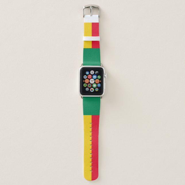 Patriotic Benin Flag Apple Watch Band (Front)