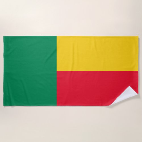 Patriotic Benin Flag Beach Towel