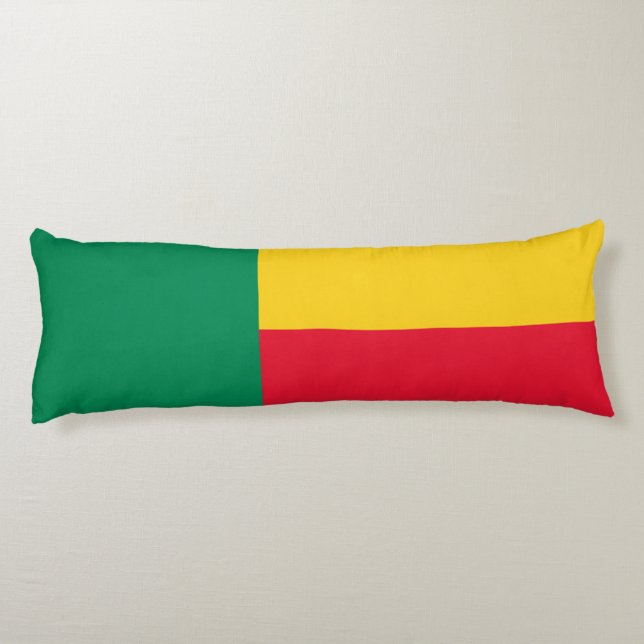 Patriotic Benin Flag Body Pillow (Back)