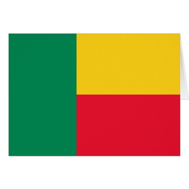 Patriotic Benin Flag Cards (Front Horizontal)