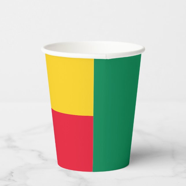 Patriotic Benin Flag Paper Cups (Right)