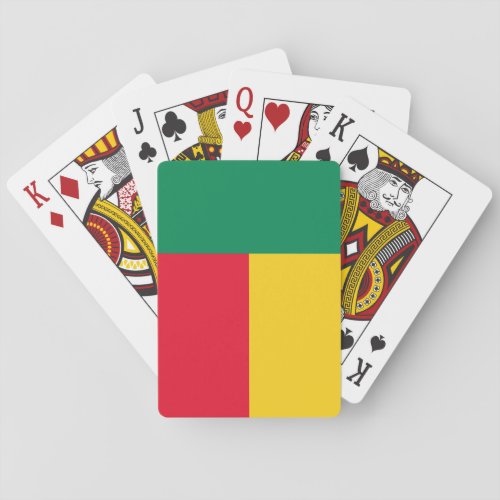Patriotic Benin Flag Playing Cards