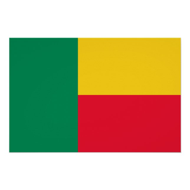 Patriotic Benin Flag Poster (Front)