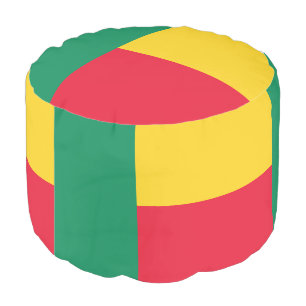 Patriotic Benin Flag Pouf