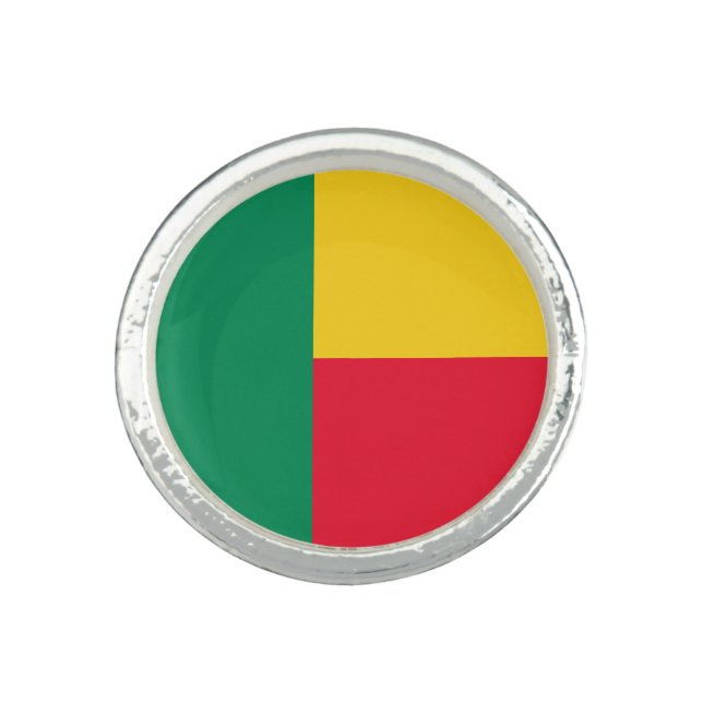 Patriotic Benin Flag Ring (Front)