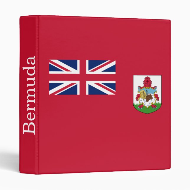 Patriotic Bermuda Flag 3 Ring Binder (Front/Spine)