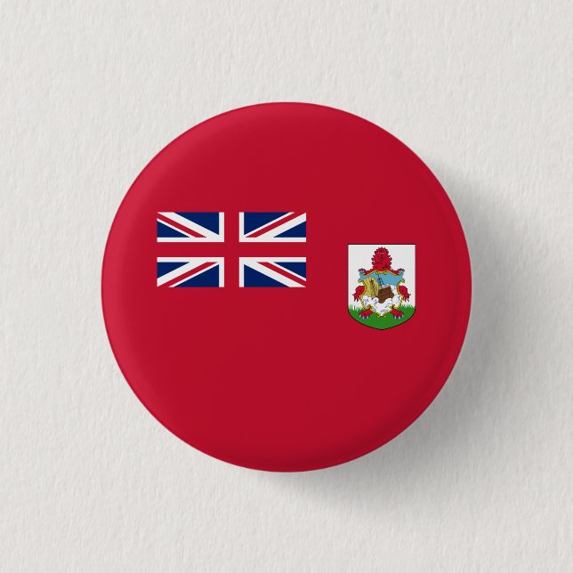 Patriotic Bermuda Flag Button (Front)