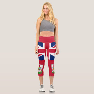 Patriotic Bermuda Flag Capri Leggings