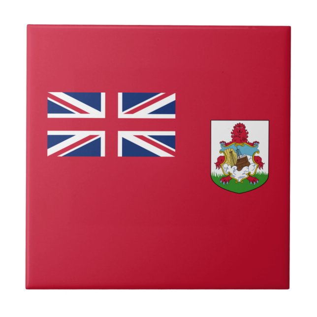 Patriotic Bermuda Flag Ceramic Tile (Front)