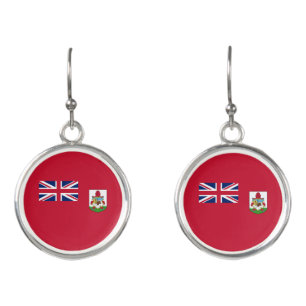 Patriotic Bermuda Flag Earrings