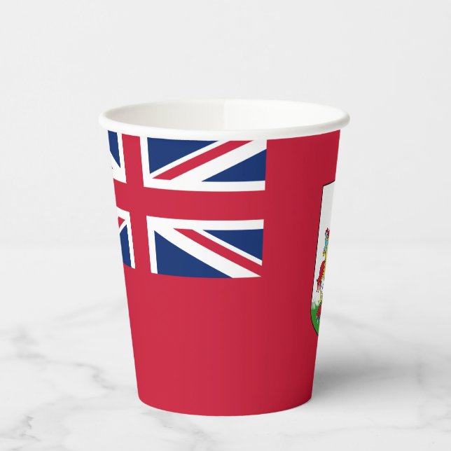 Patriotic Bermuda Flag Paper Cups (Left)