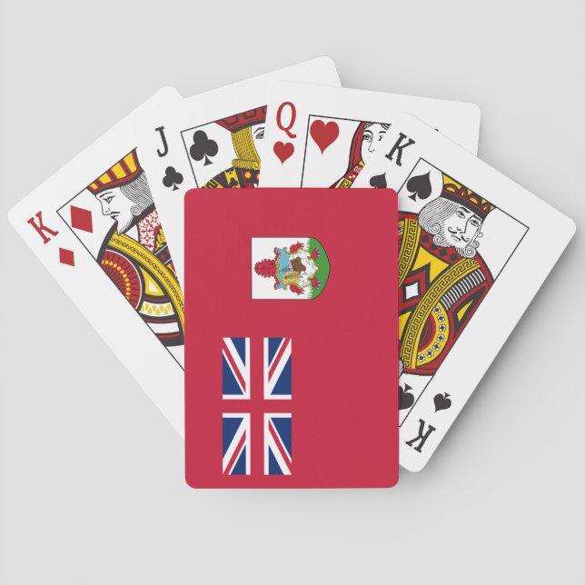 Patriotic Bermuda Flag Poker Cards (Back)