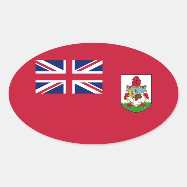 Patriotic Bermuda Flag Rectangular Sticker (Front)