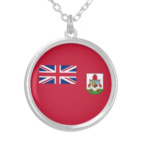 Patriotic Bermuda Flag Silver Plated Necklace
