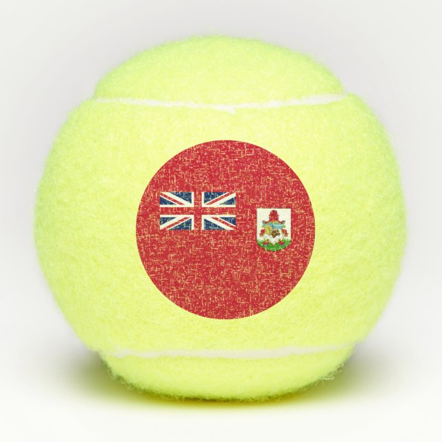 Patriotic Bermuda Flag Tennis Balls (Front)