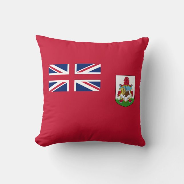 Patriotic Bermuda Flag Throw Pillow (Front)