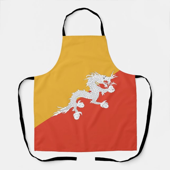 Patriotic Bhutan Flag Apron (Front)