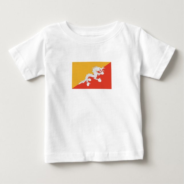 Patriotic Bhutan Flag Baby T-Shirt (Front)