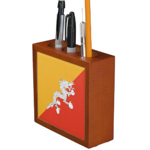 Patriotic Bhutan Flag Desk Organizer
