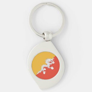 Patriotic Bhutan Flag Keychain