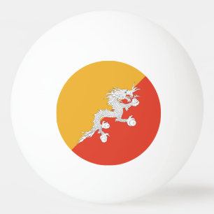 Patriotic Bhutan Flag Ping Pong Ball