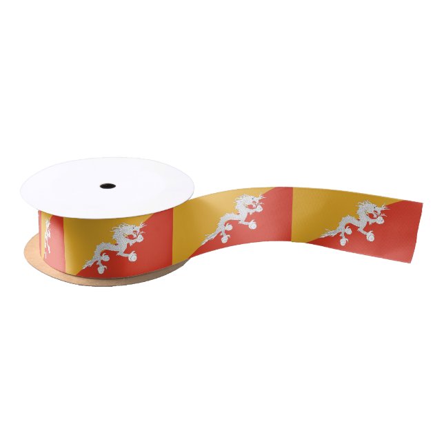 Patriotic Bhutan Flag Satin Ribbon (Spool)