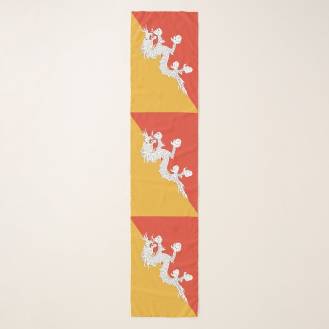 Patriotic Bhutan Flag Scarf (Front)