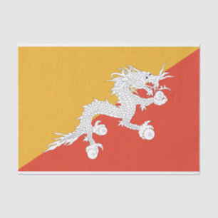 Patriotic Bhutan Flag Tissue Paper