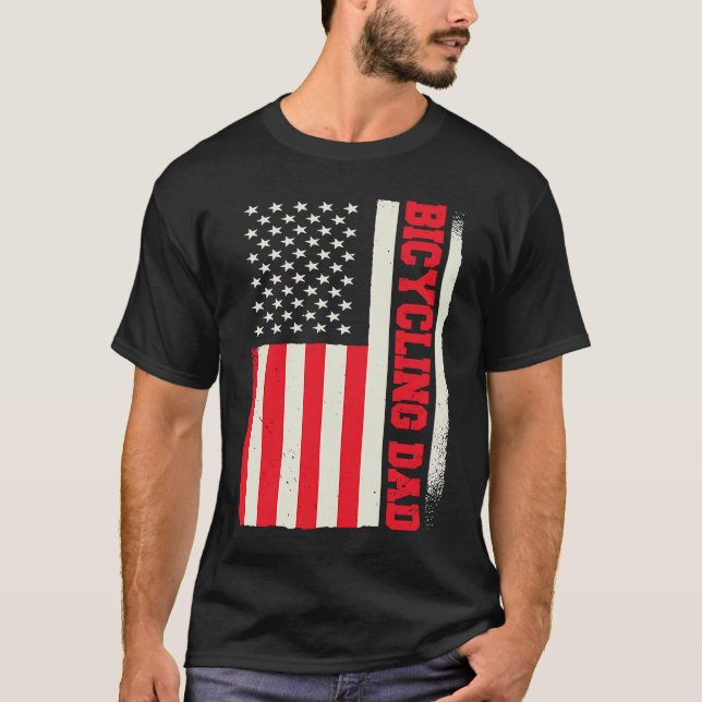 Patriotic Bicycle Cyclist Bicycling Cycling Bicycl T-Shirt (Front)