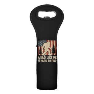 Patriotic Bigfoot A Dad Like Me Is Hard To Find Fu Wine Bag